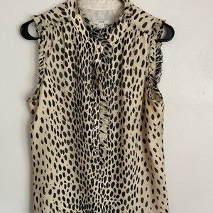 J Crew Cheetah Print Top